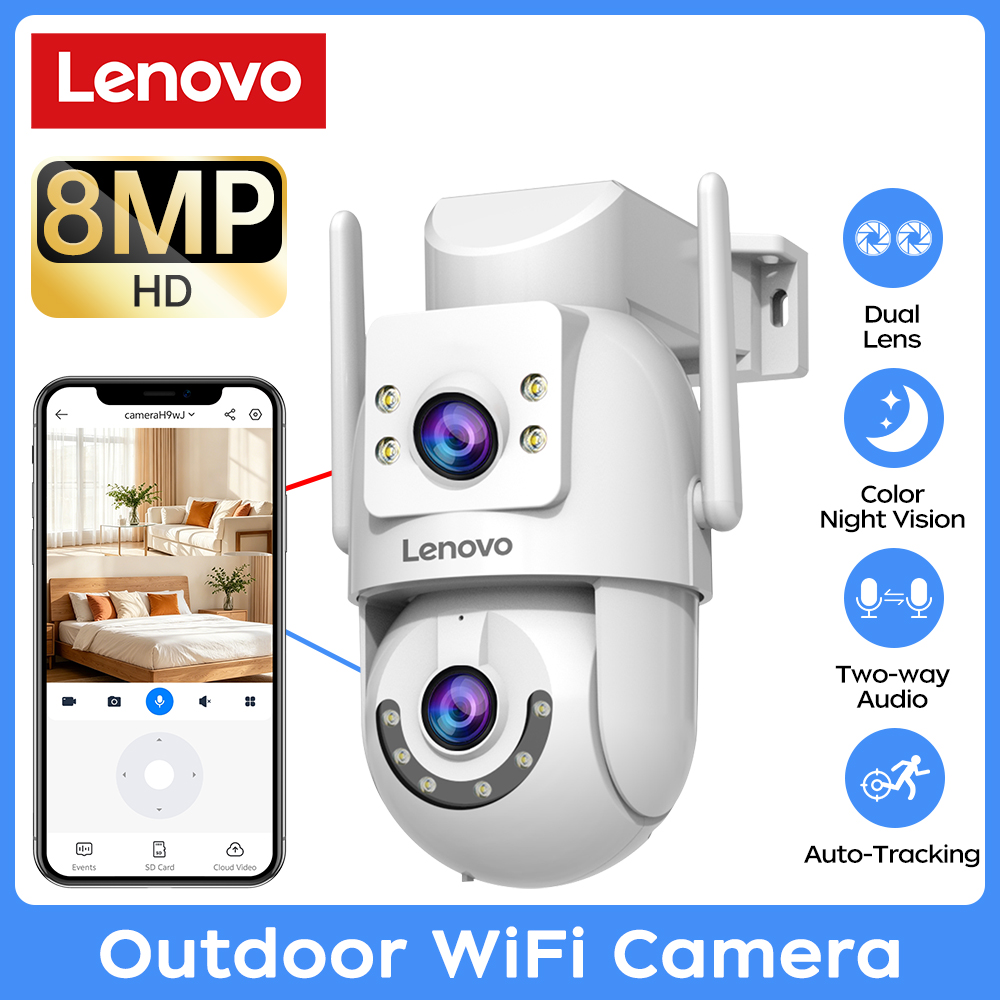 Home Cinema Sony - レノボ 8MP 屋外監視カメラ 5G Wifi デュアルレンズ