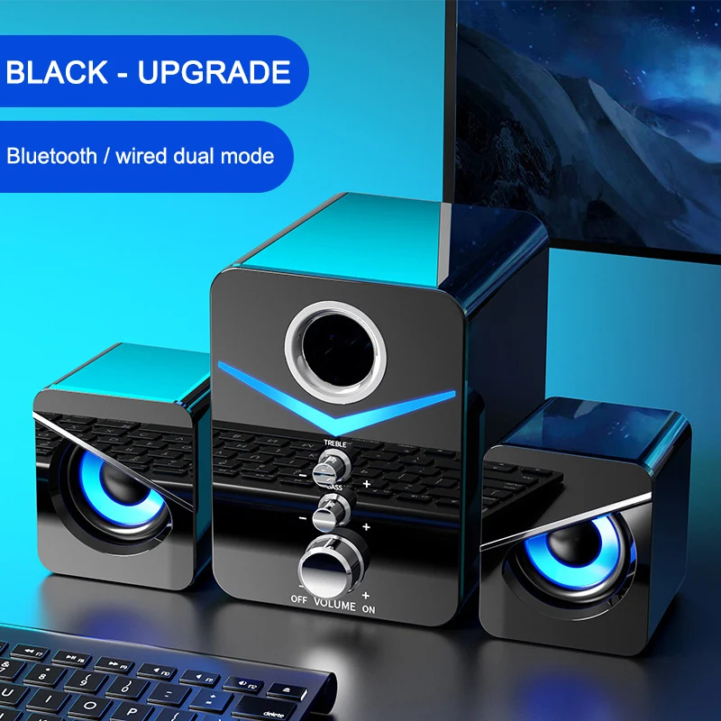 Home Cinema Sony - ブラックアップグレードBluetooth有線デュアルモードサラウンド低音ステレオサウンドスピーカーデスクトップラップトップテレビ用