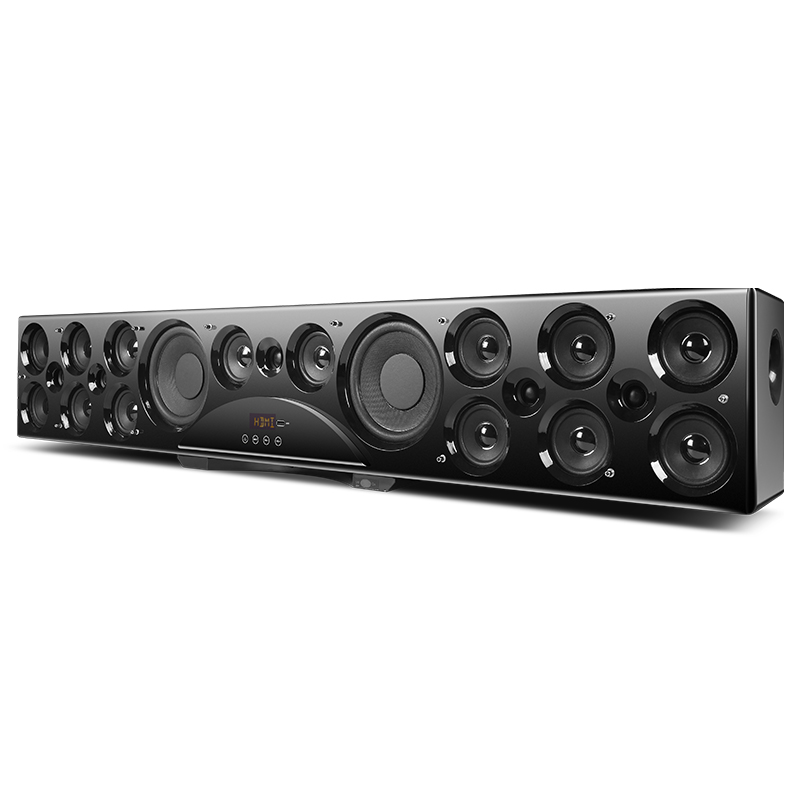 Home Cinema Wireless Speakers - 7.2ch木製ワイヤレスホームシアターサラウンドサウンドスピーカーシステムTVサウンドバー365W RMSリモコン付きRAWデコード機能搭載