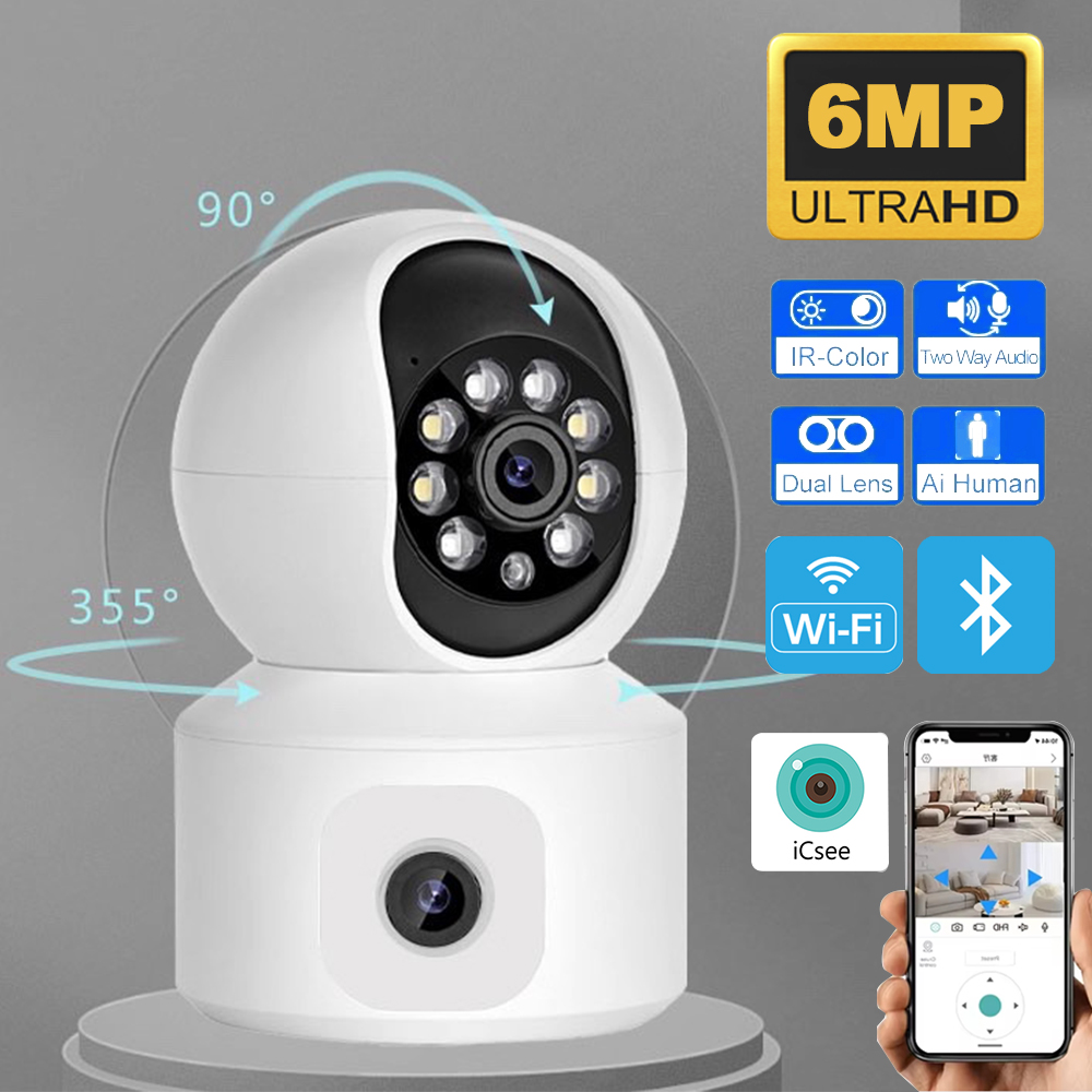 Home Cinema Sony - 6MP ICSEE WiFi IPカメラ デュアルレンズ デュアルスクリーン