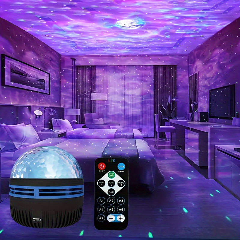 Home Cinema Led Projector - LED 水の波紋プロジェクターライト雰囲気回転投影ランプリモコン付き 7 色家庭用クリスマスハロウィン