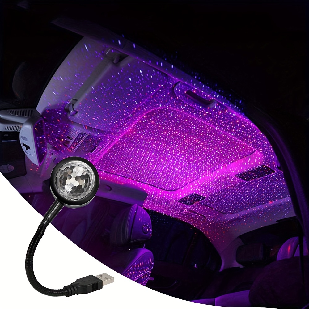 Projector Mount Ceiling - 車両用LED星空ナイトライト、USB電源ギャラクシースタープロジェクター、車の屋根、部屋、天井の装飾用ランプ、プラグアンドプレイ