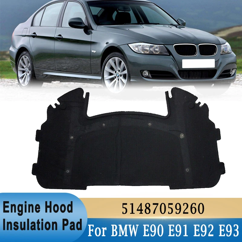 Noise Isolating Pad - フロントフードエンジン断熱パッド、防音、熱、綿、熱、マット、BMW e90、e91、e92、e93、323i、325i、51487059260
