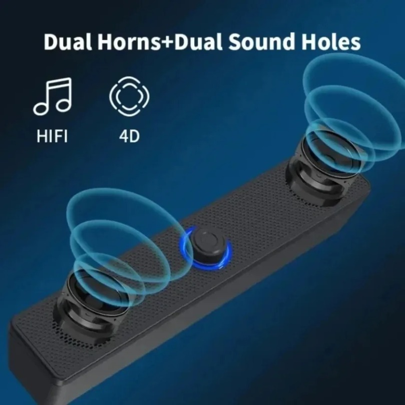 Home Cinema Wireless Speakers - ワイヤレスBluetoothとPCサウンドバー、有線スピーカー、USB電源サウンドバー（テレビ、PC、ラップトップ、ゲーム、ホームシアター、サラウンドオーディオシステム用）