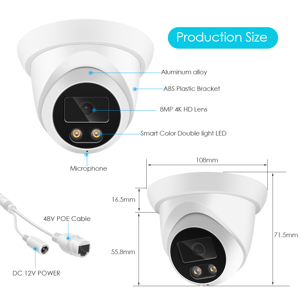 4K 8MP IP カメラオーディオ屋外 POE H.265 - Home Cinema Sony のレビューと価格