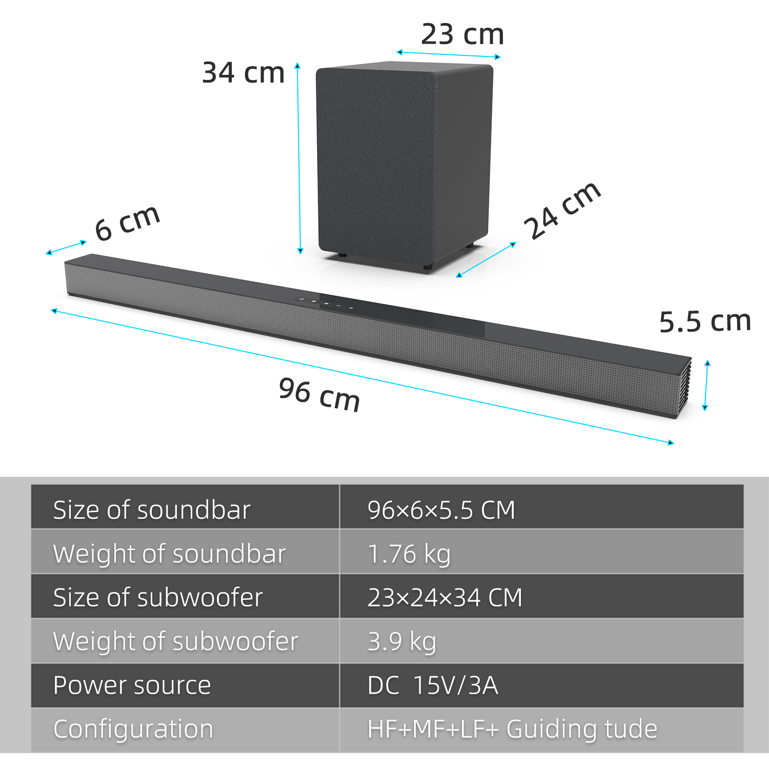 84W テレビ用サウンドバー サブウーファー付き サウンドバ - Home Cinema Wireless Speakers のレビューと価格