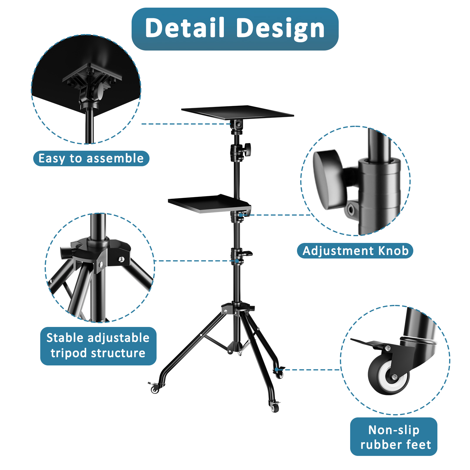 SHプロジェクター三脚スタンド-ラップトップ三脚スタンド高さ - Projector Tripod Stand のレビューと価格