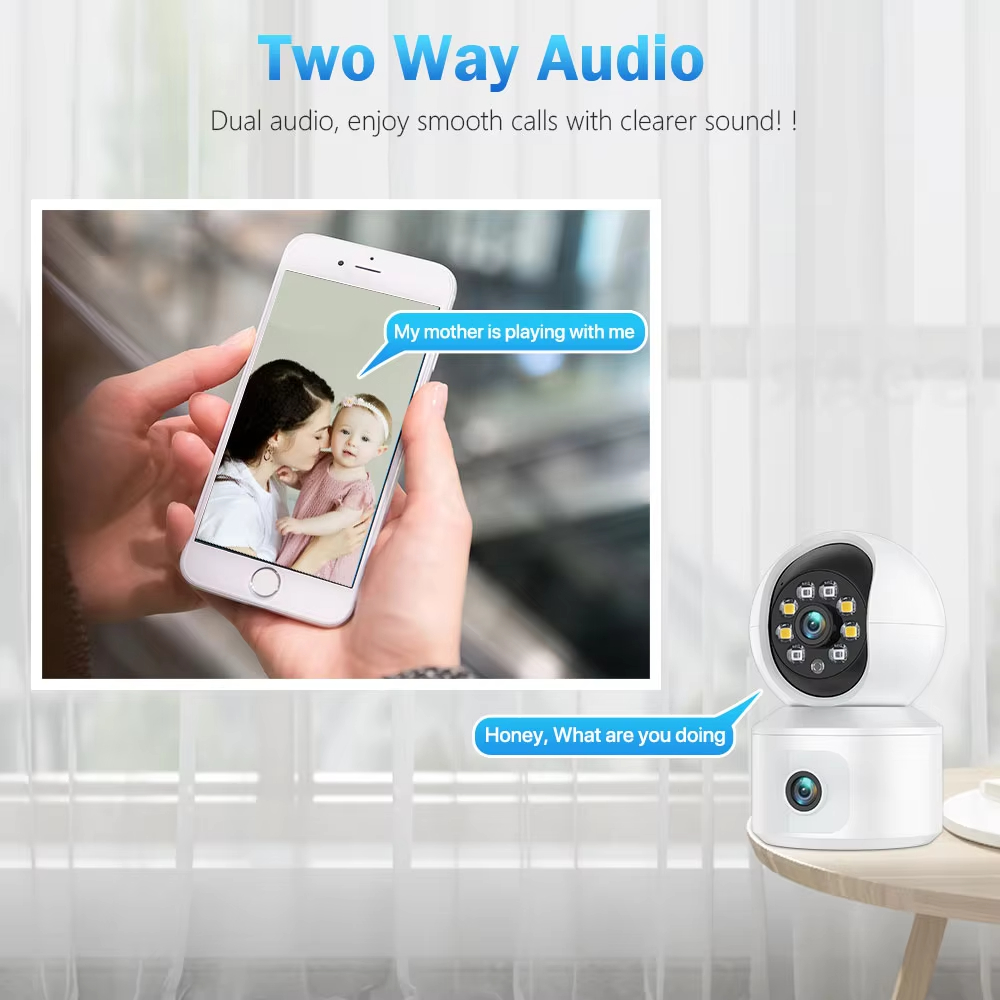 6MP ICSEE WiFi IPカメラ デュアルレンズ デ - Home Cinema Sony のレビューと価格