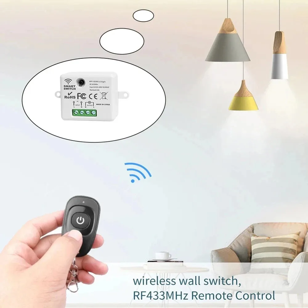 433Mhz汎用ワイヤレスリモコンスイッチ 110V 220 - Home Cinema Wireless Speakers のレビューと価格