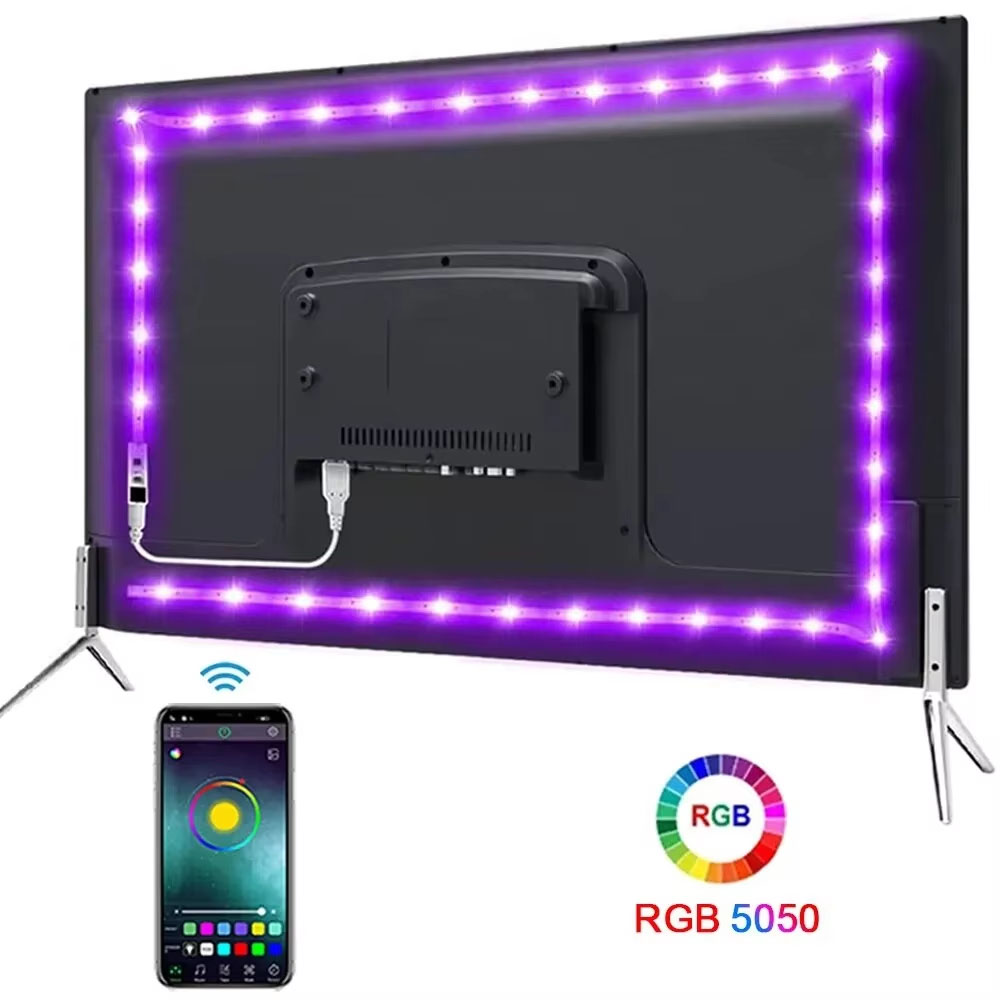 USB LEDストリップライト DC 5V RGB 5050 - Ambient Light Strip Tv のレビューと価格