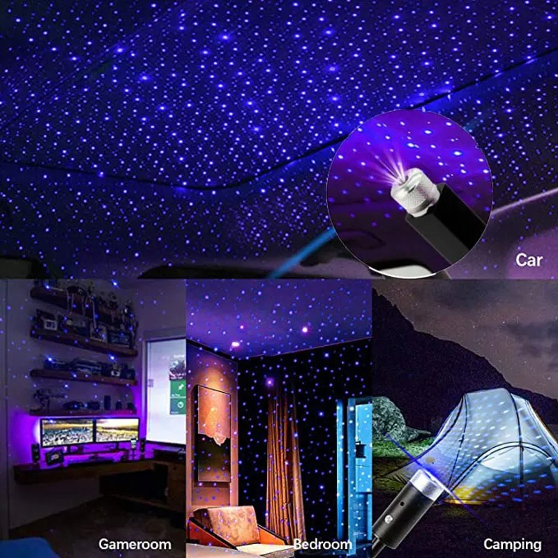 車内用ロマンチックLED星空ナイトライト、5V USB電源、 - Projector Mount Ceiling のレビューと価格