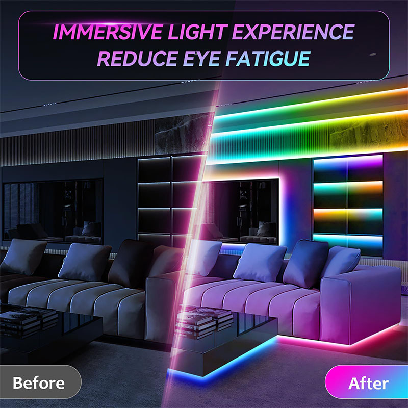 USB RGB LEDストリップライト SMD3535 アプ - Ambient Light Strip Tv のレビューと価格