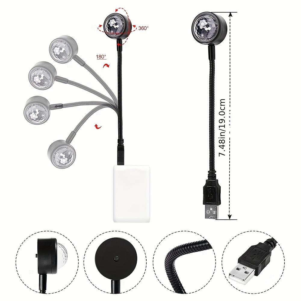車両用LED星空ナイトライト、USB電源ギャラクシースタープ - Projector Mount Ceiling のレビューと価格