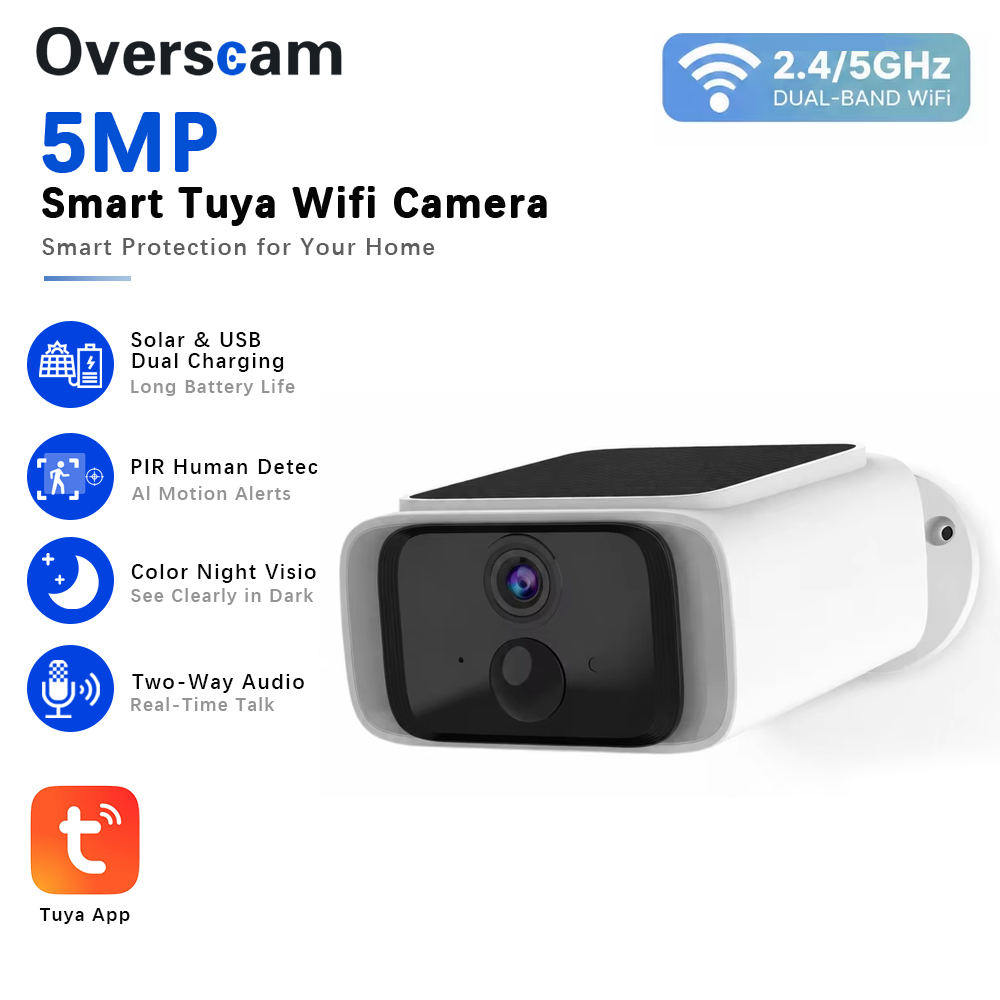 Tuya 5MP ソーラーセキュリティカメラワイヤレス屋外  - Home Cinema Sony のレビューと価格